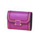 Snap Button Rfid Leather Wallet - Compact Design - Light Purple