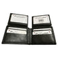 Futura Mens RFID Leather Fold Over Wallet w/ Gift Box - Black