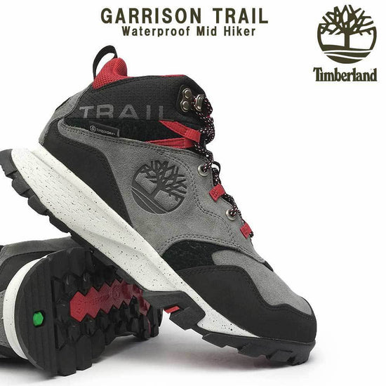 Timberland Mens Garrison Trail Waterproof Mid Hiking Boots High Top - Dark Grey - US 11