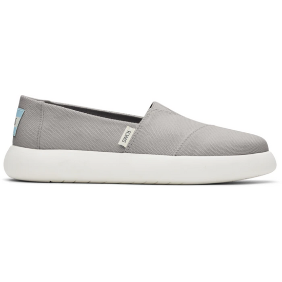 TOMS Womens Canvas Slip On Shoes Sneakers Flats Alpargata Espadrilles - Grey - US 7