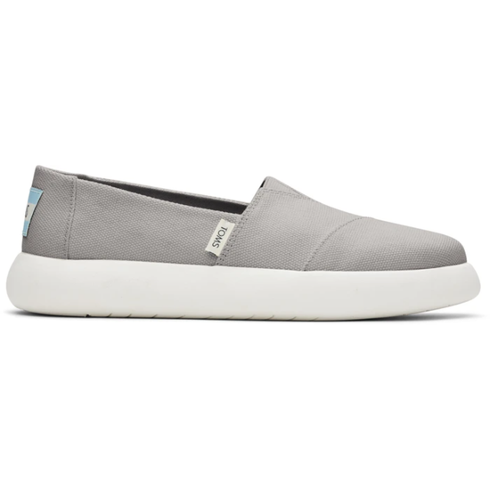 TOMS Womens Canvas Slip On Shoes Sneakers Flats Alpargata Espadrilles - Grey - US 9