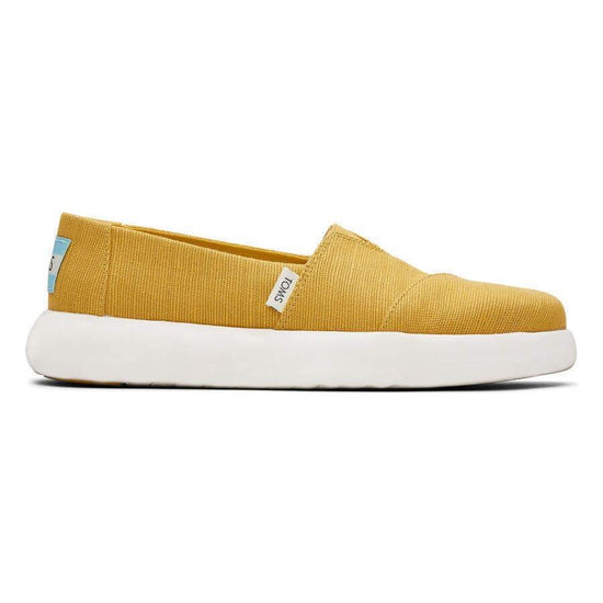 TOMS Womens Canvas Slip On Shoes Sneakers Flats Alpargata Espadrilles - Mustard - US 8