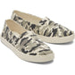 TOMS Womens Casual Canvas Slip On Sneakers Shoes Espadrilles - Army Camo Camouflage - US 7