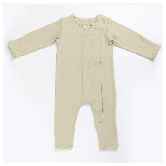 Ponchik Babies + Kids - Magnetic Bamboo Body Suit - Pistachio - 0-3m