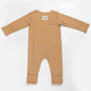 Ponchik Babies + Kids Magnetic Bamboo Body Suit - Toffee - 6-12m