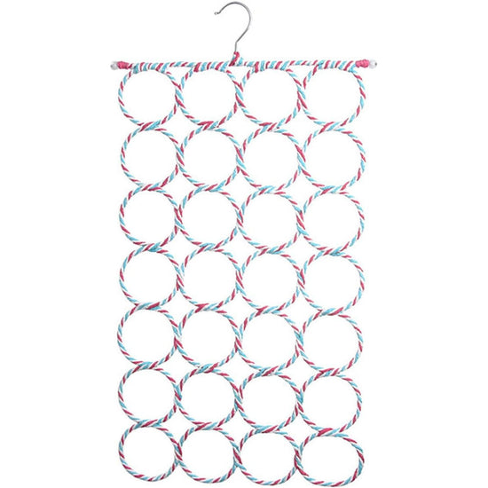 1x 28 Hole Scarf Hanger Holder Storage Tie Belt Scarf Organiser Space Saver