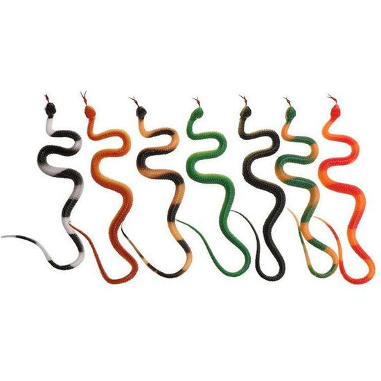 RUBBER SNAKE Halloween Fake Toy Soft Party Prop Trick - Assorted Colours