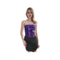 Womens SEQUIN BANDEAU CROP TOP Sparkling Sparkly Costume Tube - Purple