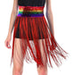 Sequin Belt w/Fringe Skirt Belly Dance Dancer Costume Party - Rainbow