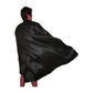 ADULT CAPE Costume Cloak Halloween Fancy Dress Coat Jacket Superhero Book Week - Black