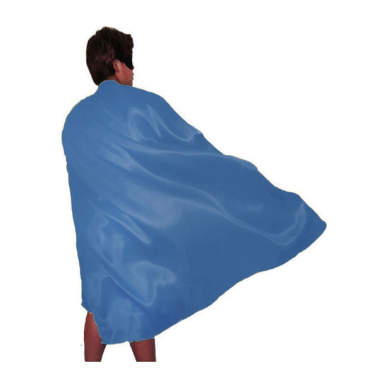 ADULT CAPE Costume Cloak Halloween Fancy Dress Coat Jacket Superhero Book Week - Blue