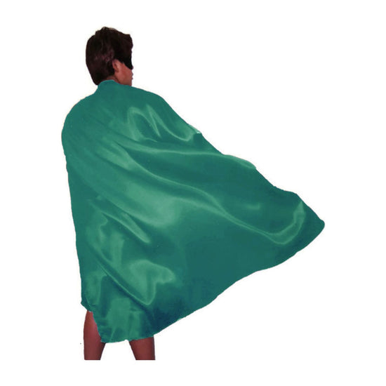 ADULT CAPE Costume Cloak Halloween Fancy Dress Coat Jacket Superhero Book Week - Green