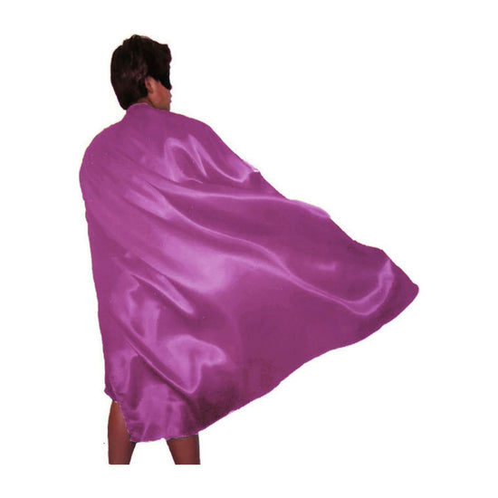 ADULT CAPE Costume Cloak Halloween Fancy Dress Coat Jacket Superhero Book Week - Hot Pink