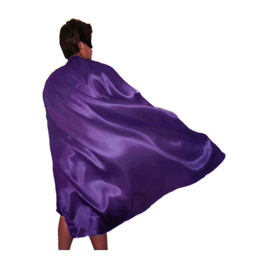 ADULT CAPE Costume Cloak Halloween Fancy Dress Coat Jacket Superhero Book Week - Purple