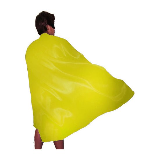 ADULT CAPE Costume Cloak Halloween Fancy Dress Coat Jacket Superhero Book Week - Yellow