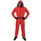 Adult Squid Game Costume Guard Tracksuit Halloween Cosplay Red  - L/XL(175 - 185cm)