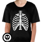 Childrens Skeleton Top Scary Kids Dress Up Halloween Book Week Bones T Shirt - M (7-9 Years Old)