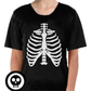 Childrens Skeleton Top Scary Kids Dress Up Halloween Book Week Bones T Shirt - L (10-12 Years Old)