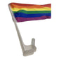 RAINBOW CAR FLAG w Window Clip Flags Australia Day 30cm x 45cm LGBT Gay Pride