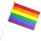 Rainbow Gay Pride Stick Flag Hand Held Mini Flag LGBT Rainbow Flag - 1 Flag