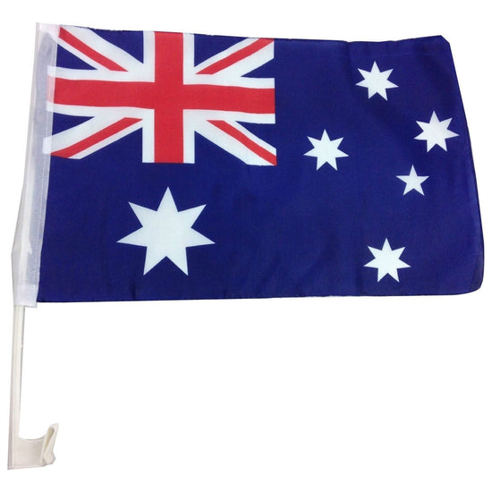 1x AUSTRALIA CAR FLAG with Window Clip Flags Australia Day 30cm x 45cm