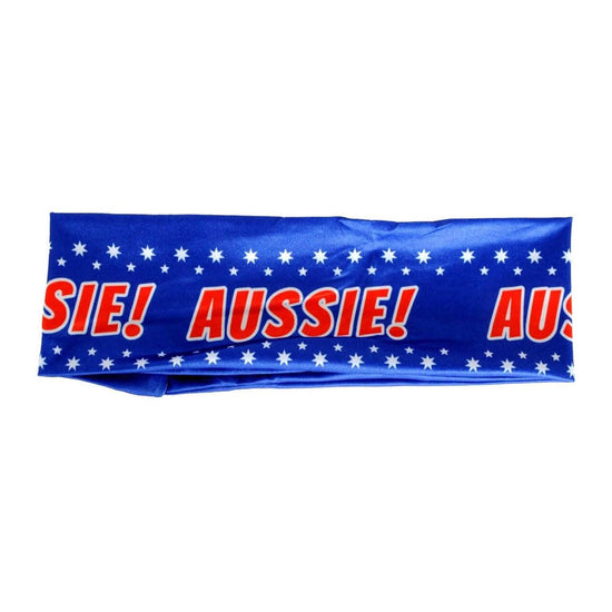 Australia Flag Headband Tennis Cricket Australia Day Aussie Costume in Blue