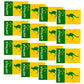12x Australian Green and Gold/Yellow Flag w/ Kangaroo – 90x150cm Australia Day