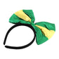 Green and Gold Yellow Bow Headband – Australia Day & Sports Event Accessory