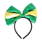 Green and Gold Yellow Bow Headband – Australia Day & Sports Event Accessory