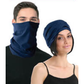 Seamless Tube Bandana Head Scarf Face Cover Mask Gaiter Ski Snow - Plain Colours - Navy