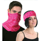 Seamless Tube Bandana Head Scarf Face Cover Mask Pattern Mask Neck Gaiter - Hot Pink