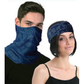 Seamless Tube Bandana Head Scarf Face Cover Mask Pattern Mask Neck Gaiter - Navy