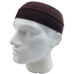 PLAIN HEADBAND Elastic Stretch Sports Yoga Hair Band Unisex 8cm Wide Wrap - Brown