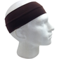 PLAIN HEADBAND Elastic Stretch Sports Yoga Hair Band Unisex 8cm Wide Wrap - Brown