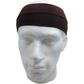 PLAIN HEADBAND Elastic Stretch Sports Yoga Hair Band Unisex 8cm Wide Wrap - Brown