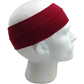 PLAIN HEADBAND Elastic Stretch Sports Yoga Hair Band Unisex 8cm Wide Wrap - Burgundy