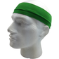 PLAIN HEADBAND Elastic Stretch Sports Yoga Hair Band Unisex 8cm Wide Wrap - Green