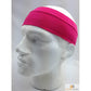 PLAIN HEADBAND Elastic Stretch Sports Yoga Hair Band Unisex 8cm Wide Wrap - Hot Pink