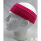 PLAIN HEADBAND Elastic Stretch Sports Yoga Hair Band Unisex 8cm Wide Wrap - Hot Pink