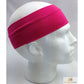 PLAIN HEADBAND Elastic Stretch Sports Yoga Hair Band Unisex 8cm Wide Wrap - Hot Pink