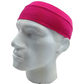 PLAIN HEADBAND Elastic Stretch Sports Yoga Hair Band Unisex 8cm Wide Wrap - Hot Pink