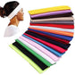 PLAIN HEADBAND Elastic Stretch Sports Yoga Hair Band Unisex 8cm Wide Wrap - Hot Pink