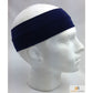 PLAIN HEADBAND Elastic Stretch Sports Yoga Hair Band Unisex 8cm Wide Wrap - Navy Blue