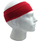 PLAIN HEADBAND Elastic Stretch Sports Yoga Hair Band Unisex 8cm Wide Wrap - Red