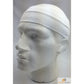 PLAIN HEADBAND Elastic Stretch Sports Yoga Hair Band Unisex 8cm Wide Wrap - White