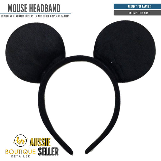 Mickey Minnie Mouse Headband Costume Halloween Party Hair Head Band - Black