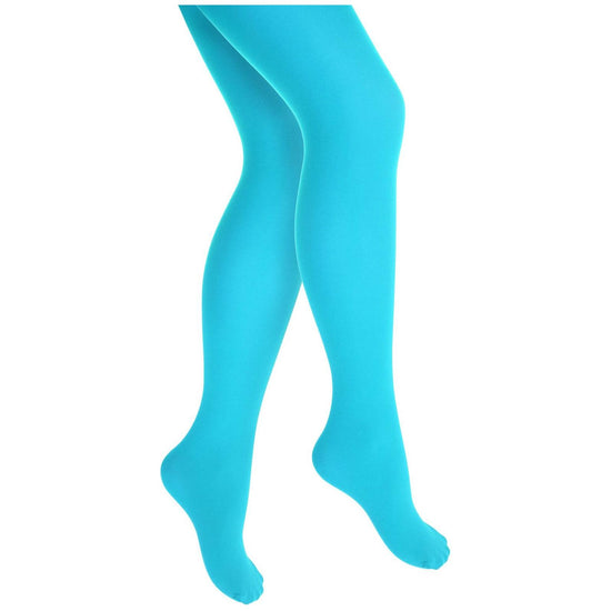 PANTYHOSE Tights Stockings Hosiery Womens Ladies Plain Colours - Sky Blue - One Size Fits Most