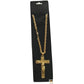 Jesus Christ Metal Necklace Chain Pendant Chain Jewellery Crucifix - Gold