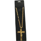 Jesus Christ Metal Necklace Chain Pendant Chain Jewellery Crucifix - Gold