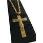 Jesus Christ Metal Necklace Chain Pendant Chain Jewellery Crucifix - Gold